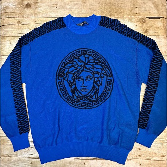Versace Other - Versace Meduse Terry Sweatshirt in Blue Black